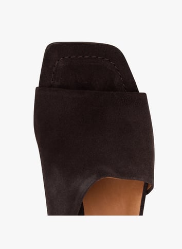 Flat leather mules BILLI BI Brown